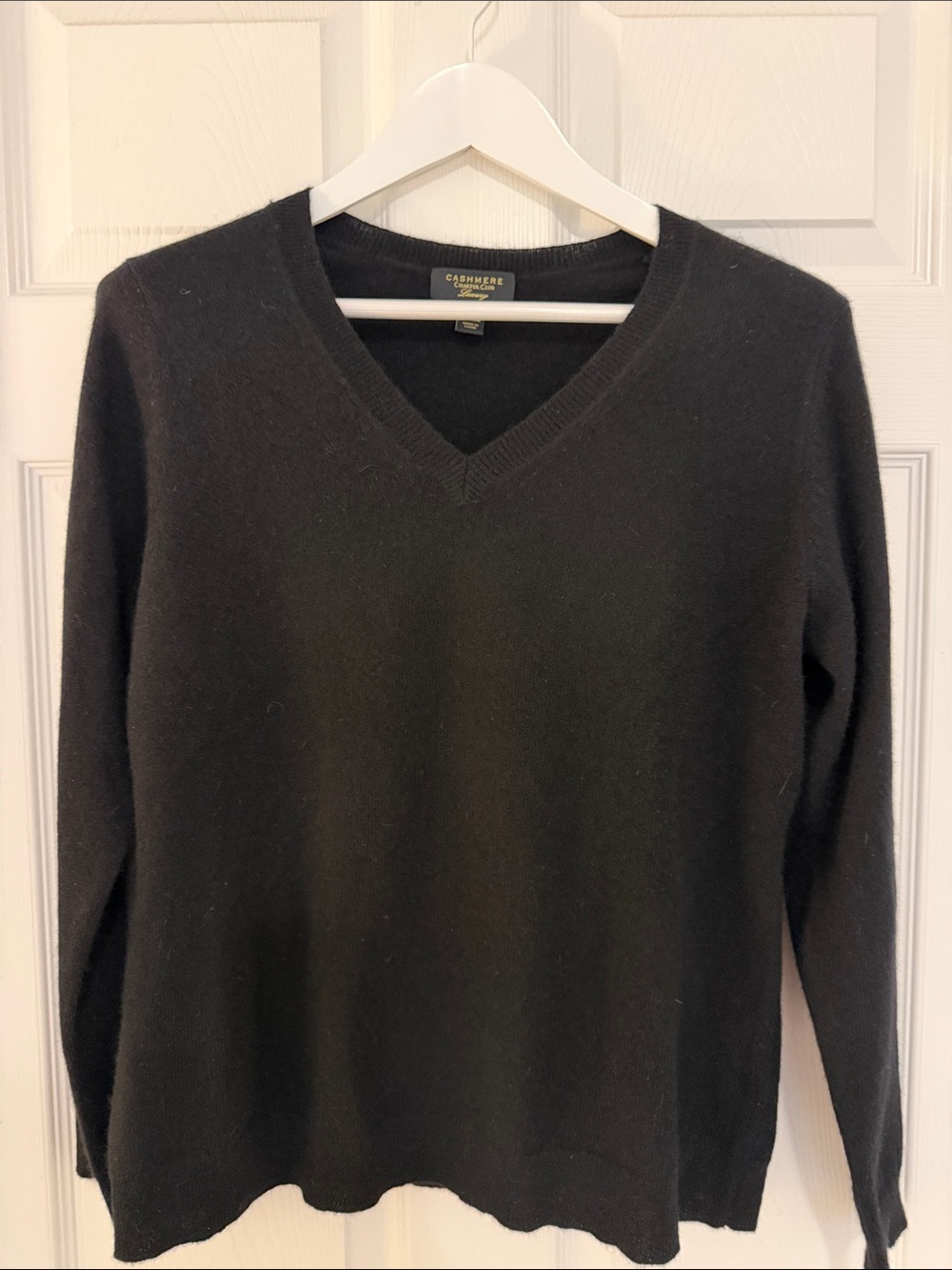 Charter Club Men's V-Neck Sweater in Black